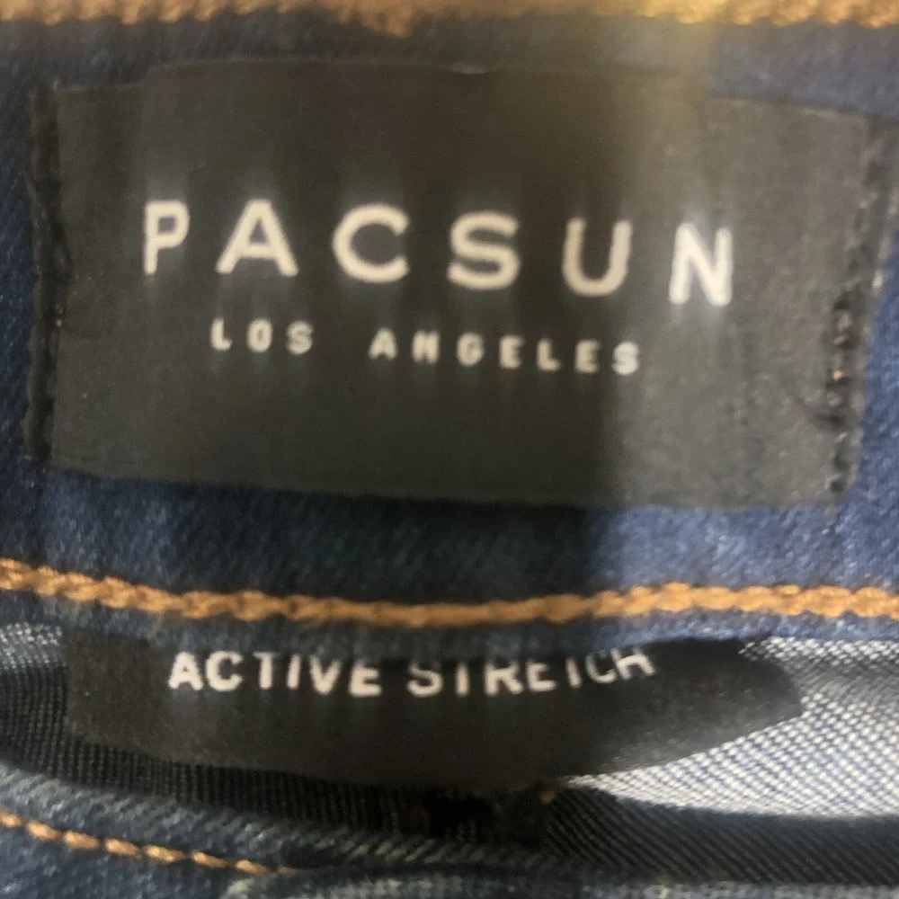 PacSun Jeans Mens Size 30/32 Eco Comfort Stretch Distressed Stacked Skinny New - Picture 11 of 13
